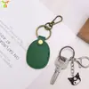 Porta Tarjeta de Acceso Llavero de Cuero PU en Stock Transfronterizo, Colgante para Bolso Sensor de Inducción Forma de Gota de Agua, Llavero de Coche para Control de Acceso