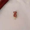 Nuevo Clip para el Cabello de Conejo Oso con Pedrería y Terciopelo Pinza Lateral Linda y Femenina Pinza para Flequillo Lateral Versátil