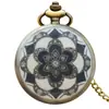 Reloj de Bolsillo Vintage de Bronce con Flor Doble de Ocho Pétalos para Hombres y Mujeres Reloj de Bolsillo de Cuarzo Reloj Grande Colgante Reloj de Regalo Reloj de Bolsillo Simple Creativo