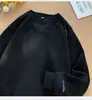 Sudadera con Bordado de Letras de Peso Pesado, Cuello Redondo, Manga Raglán, Estilo Retro Americano, Jersey Holgado Informal, Chaqueta para Hombre, Primavera y Otoño 2025