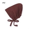 Novo Modal Elástico Lace-up Base Cap Corda Capa Cor Sólida Lenço Ajustável One-Piece Cabelo