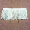 Tela de ante en stock con borlas, flecos, encaje, accesorios de vestir para prendas hechas a mano, ribete para faldas, flecos