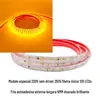 Fita de LED 220V Sem Driver 2835 Alto Brilho 120 LEDs com Revestimento de Borracha 10cm Cortável com Adesivo na Parte Traseira À Prova d'Água Flexível