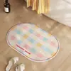 Alfombrilla absorbente de tierra de diatomeas dura de dibujos animados personalizada, alfombrilla de pie de secado rápido para baño, alfombrilla de pie antideslizante para entrada de baño y inodoro