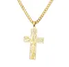 Cross-border Hot Sale INS Estilo Luz Luxo Micro-incrustado Zircon Cruz Pingente Colar Advanced Sense Personalizado Clavícula Cadeia Jóias