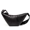 2026 Nueva Bolsa de Croissant Francesas de Nicho para Mujer, Piel Genuina, Versátil para el Trabajo, Gran Capacidad, Hombro Único Cruzado Bolsa de Bollo