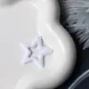 Pingente de Acrílico 45X43mm Recortado Estrela de Cinco Pontas Chaveiro DIY Pingente para Mala Bola de Cabelo Acessórios de Joias Decorativas