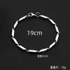 Pulsera de Cadena Rombo de Acero de Titanio para Hombres y Mujeres Hip-Hop Joyería de Acero Inoxidable Simple de Moda Versátil Joyería de Mano para Parejas Que No Se Desvanece