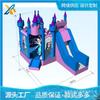 Parede de Escalada Inflável Infantil, Castelo Inflável ao Ar Livre, Equipamento de Entretenimento para Playground Grande, Labirinto Parede de Escalada Cama de Salto