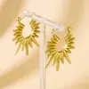 Brincos de Aço Inoxidável Mais Vendidos no Exterior, Personalizados Levemente Luxuosos Retrô Banhados a Ouro 18K Nicho de Alta Qualidade Não Desbotam Brincos de Titânio