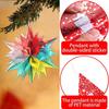 Decoração de Festa de Fim de Ano Natalino Colorida Cerâmica Seis Seções Montanha Estrela Bola de Espinhos Decoração Favo de Mel Pingente Tridimensional Ornamento Pendurado