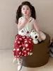 Traje de Verano para Niñas 2025 Nuevo Estilo Único, Hermoso, Súper Atractivo, Moderno, Conjunto Estilo Coreano para Niños y Niñas
