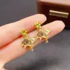 Brincos de Peridoto Natural Transfronteiriços Acessórios Femininos Nicho Alto Padrão Joias de Prata 925 5*5mm Moda Fábrica Direta