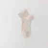 Calcetines Finos de Seda para Mujer de Verano, Calcetines Cortos de Algodón Puro, Malla Transpirable, Nuevo Estilo 2026, Calcetines Blancos de Estilo Ballet hasta la Mitad de la Pantorrilla