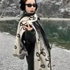 Bufanda Versátil de Nuevo Patrón de Lazo de Invierno, Doble Cara de Cachemira Sintética para Mujer, Gruesa y Elegante, Adecuada para Estudiantes