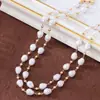 Una Cadena de Perlas Geométricas de Moda con un Diseño Multicapa, un Elegante Collar para Mujer, Adecuado para Reuniones Diarias y Festivales