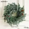 Nova guirlanda de Natal estilo americano com agulhas de pinheiro artificiais e pinhas, decoração para pendurar na porta para arranjos festivos e decoração de casa