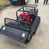 Cortacésped a Gasolina, Cortacésped con Orugas Todo Terreno Controlado Remotamente para Huertos y Céspedes, Cortacésped con Orugas