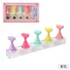 Suporte de Exibição para Prática de Nail Art em Caixa Atacado, Base Magnética de Acrílico Transparente, Suporte de Exibição de Unhas