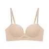 Artículos en stock cuentas lisas brillantes sujetador cómodo copas push-up tridimensionales 3D tirantes sin aro de acero hermosa espalda encaje lencería al por mayor