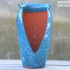 Vaso de flores carnudas em grés cerâmica artesanal alto mage pilha antiga areia roxa grés respirável argila vazada grande rebaixo penhasco