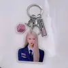 Nuevo Colgante de Llavero Acrílico Periférico Negro de Celebridad Colgante de Bolsa Tinta Rosa Periférico Rosa