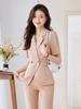 Traje de Manga Corta para Comercio Exterior Vestido Uniforme de Gerente de Hotel para Mujer Traje de Negocios Verano Temperamento Diosa Fan Joyería