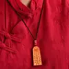Colgante de Mineral Crudo Cinabrio Orden de los Cinco Truenos, Arena Imperial de Arcilla Púrpura, Accesorios de Collar Zodiacal Unisex al por Mayor