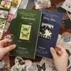 Paquete de Materiales Xinmo: Serie Silueta del Tiempo Vintage Journal de Gran Capacidad con Textura Pegatinas Decorativas, 4 Estilos a Elegir