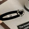 Exquisito clip BB de diamantes de imitación estilo retro francés para mujer, flequillo de alta calidad, pinza para el cabello rota, nuevo clip lateral 2023