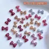 Accesorios para Uñas con Lazo Estampado de Leopardo de Dibujos Animados Mezcla de Caparazón de Tortuga Maillard Lazo Estereoscópico Diamantes de Resina Decoraciones para Uñas