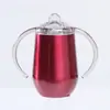 Criativa 12oz Aço Inoxidável 304 Alça Binaural Casca de Ovo Caneca de Escritório Portátil Caneca Térmica Atacado Transfronteiriço