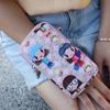 Bolsa de teléfono móvil de dibujos animados monedero de dos capas billetera vertical bolsa de mensajero de gran capacidad minibolso de hombro bolso de muñeca halter