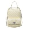 Mochila de Ombro Único Estilo Tweed, Nova Moda Casual Estilo de Nicho Estrangeiro Cor Sólida Tendência Pequena Bolsa Feminina