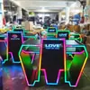 Armario de vino iluminado para bares y KTVs, licor creativo, gabinete para vino tinto, cerveza, estante de exhibición para refrescos, gabinete para champán, estante para vinos, equipo de bar