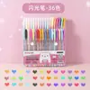 Bolígrafo de Purpurina de Colores para Niños Pintura Graffiti para Niños Toma de Notas Gel con Purpurina Luminosa Arena Movediza Plata Luz que Cambia de Color Resaltador