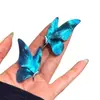 Pendientes de Mariposa con Diamantes Incrustados, Pintura en Aerosol Plateada, Pendientes Coloridos, Estilo Súper de Hada y Hermosos, Pendientes Elegantes con Diseño de Nicho, Colgantes de Oreja, Pendientes para Mujer