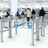 Máquina de Puerta Integrada Tipo Columna con Sensor Infrarrojo, Puerta Batiente Cilíndrica para Entradas y Salidas de Supermercados, Máquina de Puerta de Acceso Vertical Guiada por Voz