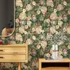 Papel de Parede Espessado Autoadesivo Decoração de Parede de Alta Qualidade Adesivos de Parede de Flores e Plantas Verdes Decoração de Quarto Fornecimento Transfronteiriço Atacado