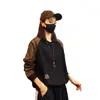 Sudadera Estampada Patchwork para Mujer Primavera y Otoño 2026 Nuevo Estilo Coreano Holgada Casual Cuello Redondo Top con Cordón