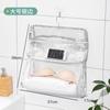 Bolsa de Pendurar Transparente para Banheiro Bolsa de Armazenamento Pendurada à Prova d'Água Bolsa de Pendurar na Parede do Banheiro Acabamento para Roupa Íntima à Prova de Poeira