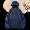 Chaqueta de Montañismo con Capucha Ligera Cortavientos para Hombre y Mujer Estilo Pareja Chaqueta Deportiva para Exteriores
