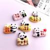 Accesorios Lindos de Panda de Resina para DIY Funda de Teléfono Pasador Vaso de Agua Tablero de Coche Pegatina Materiales al por Mayor