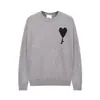 Marca Tendência Estilo Americano Padrão de Coração Unissex High Street Hip-Hop Ins Outono e Inverno Moda Casual Tendência Suéter Versátil com Caimento Relaxado