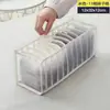 Caja de almacenamiento de malla para ropa interior, organizador de almacenamiento plegable, almacenamiento compartimentado para el hogar y el dormitorio, caja organizadora de calcetines, malla