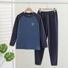 Nuevo Conjunto de Ropa Interior Térmica Engrosada Otoño e Invierno para Niños Gorditos, Tallas Grandes, Ropa de Casa Engrosada para Niños y Niñas, Tops y Pantalones Térmicos Cepillados