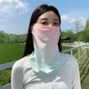 Mascarilla Facial Protectora Solar de Seda de Hielo para Mujer Cara Completa Verano 26 Nueva Anti-UV Exterior Conducción Ciclismo Velo Facial Máscara Protector de Cuello Versátil