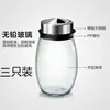 Nueva botella de vidrio para condimentos de exterior para el hogar, olla de aceite, salero, botella de aceite, botella de vinagre, juego de caja giratoria para condimentos de restaurante, botella de condimento