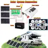 Combinación de Kit Solar: Controlador 50A Panel Solar 25W Inversor 300W 12V a 220V/110V