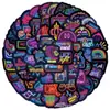 100 pegatinas decorativas de graffiti de neón geniales para funda de teléfono móvil, patineta, guitarra, computadora, equipaje
